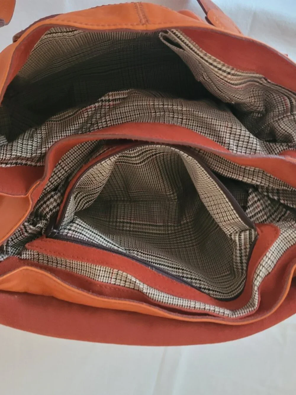 Leather Hobo Bag Francesco Biasia Orange